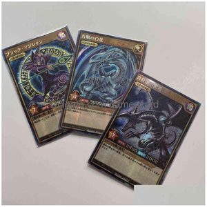 Yu Gi Oh Rd Flash spécialité japonaise yeux bleus dragon blanc magicien noir véritable carte de collection passe-temps rouge G220311 livraison directe Dhfi4