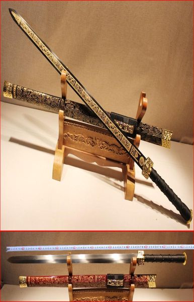Espada larga de ocho caras de Yu, espada del tesoro de la casa de la ciudad, espada antigua de metal, cuchillos Longquan, autodefensa, frío, sin filo2931396