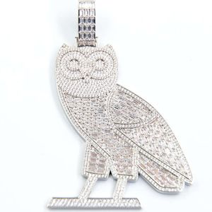 Yu Ying – bijoux fins, nouveau produit, pendentif hibou exquis, Baguette Moissanite Vvs d couleur, pendentif en argent pur