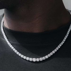 Yu Ying – chaîne Hip Hop en argent Sterling 925, plaqué or 18 carats, avec Zircon glacé, changement progressif, chaîne de Tennis Cz pour hommes/femmes