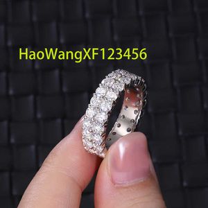 Yu ying mossanietring hiphop sieraden 925 sterling zilver 18k vergulde mannen vrouwen vvs diamant lab moissanite cubaanse ring
