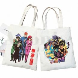 Yu Yu Hakusho Bolso de hombro Tote Eco Yusuke Urai Kurama Shop Bag Canvas Anime Manga Tote Bag Bolso casual Uso diario u5Mv #