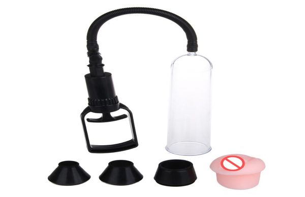 Yuelv Male Sex Toys Pump Pump Extender pénis Pumps à vide à élargissement 4 manches en silicone couvrent le pénis l'agrandissement des produits sexuels pour adultes8896266