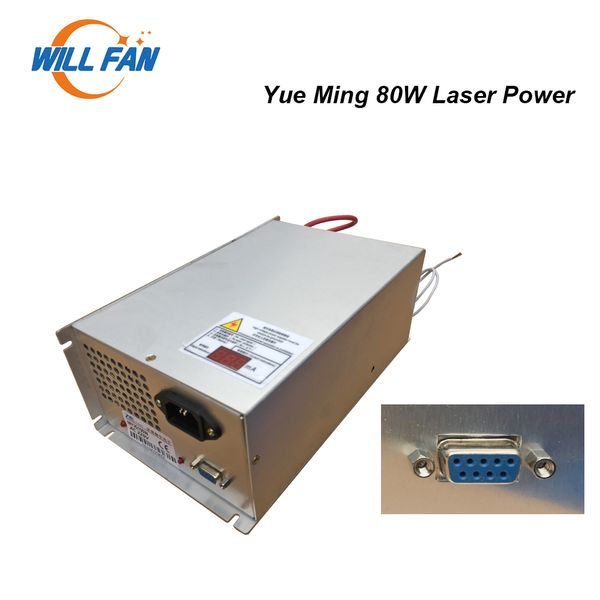 Fuente de alimentación láser YueMing 80W Co2 para máquina de grabado láser Yue Ming 80w piezas de caja láser