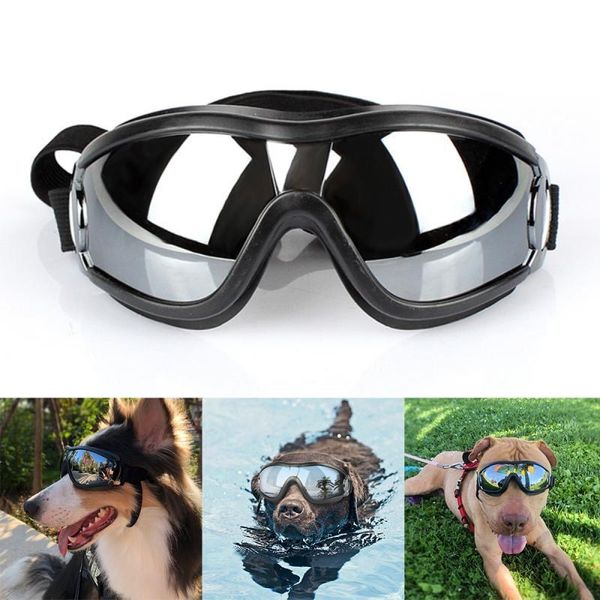 YUEXUAN Diseño Gafas de sol ajustables para perros y mascotas Gafas de sol anti-UV Protección contra el desgaste de los ojos Gafas de sol impermeables a prueba de viento Suministros para perros y mascotas