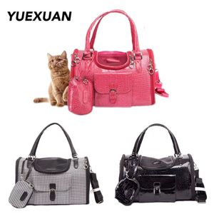 YUEXUAN Sac fourre-tout de mode de créateur nouveau sac portable respirant pour animaux de compagnie de chat et de chien pour les sorties fournitures pour animaux de compagnie sac à bandoulière pour animaux de compagnie de mode, rouge noir et gris