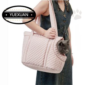 YUEXUAN Designer Mode Tote Bags Hond Kat Huisdier Draagtas Nieuwe Ademend Draagbaar Katoen Open Hoofd Kat Hond Huisdierentas voor Uitjes Ultralichte Dierbenodigdheden Eén Schouder Hand