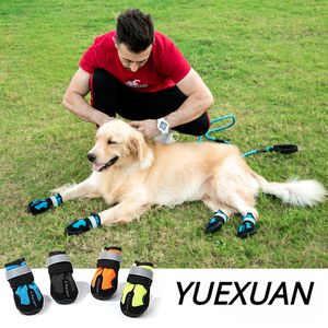 YUEXUAN Chaussures pour chien de grande et moyenne taille, bottes protectrices pour pattes d'hiver, jours de neige, chaussée chaude d'été, imperméables par temps de pluie, marche en plein air, semelle antidérapante