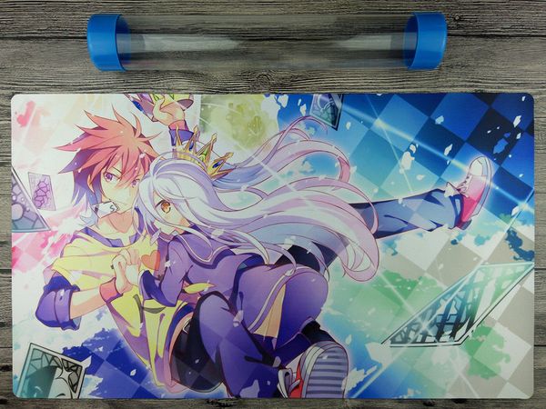 YuGiOh tapis de jeu personnalisé Anime Girl pas de jeu pas de vie tapis TCG gratuit tapis de carte Tube de haute qualité livraison gratuite