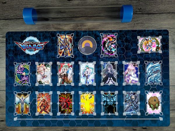 YuGiOh Personnages populaires Règle 4 Zones de lien de carte Tapis de jeu TCG Mat Gratuit Meilleur Tube