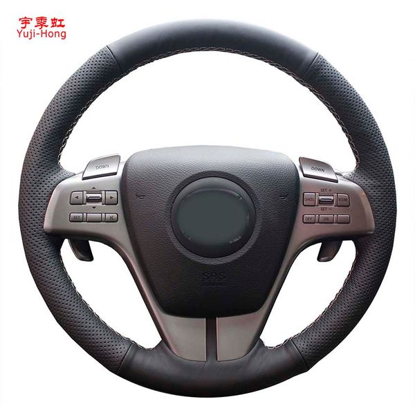 Yuji-Hong Funda de cuero Artificial para volante de coche para Mazda 6 2009-2015 Zoom-zoom Cubierta cosida a mano