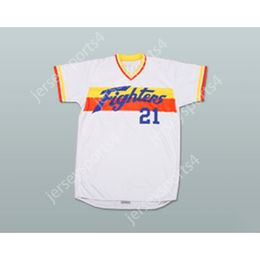 YUKIHIRO NISHIZAKI 21 HOKKAIDO NIPPON-HAM FIGHTERS BÉISBOL JERSEY PUNTADA COSIDO