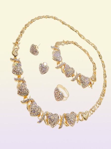 Yulaili Nuevo diseño de collar Xoxo Jewely Jewelry Sugs and Kisses I Love You Wedding Fashion Fashion Style Pop Gold Jewelery Set1496883