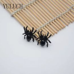 Yuluch uniek ontwerp minimalistische mini zwart insecten sieraden spinnen oorbellen voor vrouwen winkelen wild nieuwigheid
