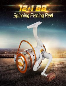 Yumoshi BX5009000 Spinning Visserij Reel 13 BB Vispoel Leftright Handgreep Metaal Spinning Spinning Reel Boat Rock Fishing Wheel9202038