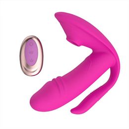 Yun Invisible Wearing Egg Jumping Télécommande sans fil Sucer Vibration télescopique Dispositif féminin Produits pour adultes