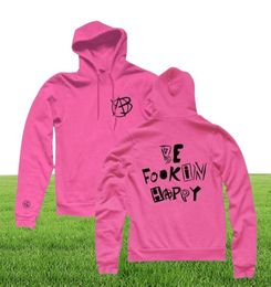 Yungblud Hoodies Men Femmes Hip Hop Be Fookin Happy Yungblud Merch Pink Sweat à sweat Primpor d'automne Unisexe Sudadera Y200708863986