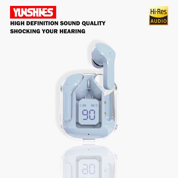 YUNSHINES TWS Écouteurs True Wireless Bluetooth 5.3 Casques Sport Gaming Headsets Écouteurs Enc avec micro et couverture gratuite HKD230809