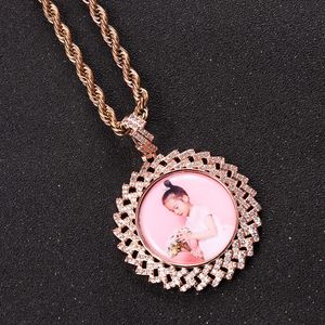 Yunyi Photo Diamond Commemorative Medal Pendse Full of Circon Hip Hop Trendy Jewelry Collar Accesorios