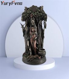 Yuryfvna 16cm Estatua de resina Grecia Religión Celtic Triple Diosa Maestra Madre y la figura de la escultura de crones 2201126460629