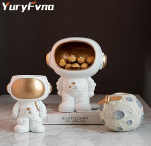 Yuryfvna Creative Astronaut Figurine Statue Statue Ornement Storage Modern Living Room Wine Cabinet Décoration Spaceman Cartoon C6203359