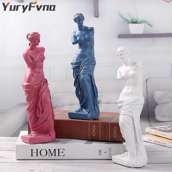 YuryFvna de Milo Figurine grecque Art Croquis Bras cassé Statue Sculpture à la main Cadeau Bureau Décoration 210607