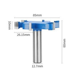 Yusun Six Blade Z6 T TYPE CUTEUR SLOTTING 6 CUTTERS ROUTER BIT BIT WOOD TRAWIN