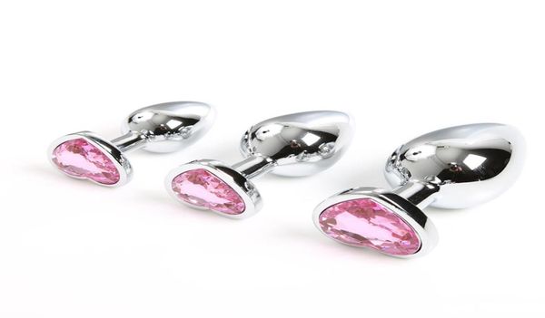 Yutong Anal Plug Crystal Jewelry Heart Butt Estimulador Consolador Acero inoxidable Buttplug Juguetes para hombres Mujeres Pareja Productos 4248668