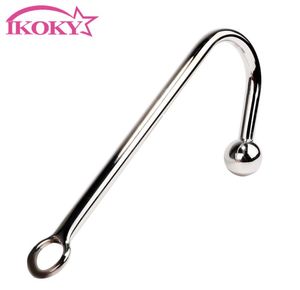 Yutong Ikoky Crochet Anal en acier inoxydable Massage de la prostate Gay Butt Plug avec dilatateur à billes Jouets pour hommes et femmes Metal4900777