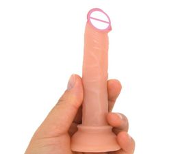 Yutong Tiny Dildo con taza de succión Pequeño pene juguete Masturbator Masturbator para mujeres Anal Plug Beginners3104992