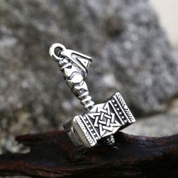 Yutong Vikings Collar colgante mjolnir colgante Collar Norte Cadena de acero inoxidable Joyería vikinga nórdica BP8-482174S