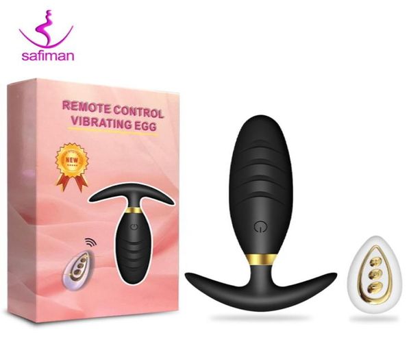 Yutong Wearable Silicone Anal Butt Plug vibrador con control remoto inalámbrico Masajera de prostato anal Toyos para mujeres ADU9786138