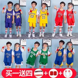 Yutuo – faux deux pièces à manches courtes, ensemble de basket-ball pour enfants, maillot d'été pour garçons, séchage rapide, sport pour bébés filles