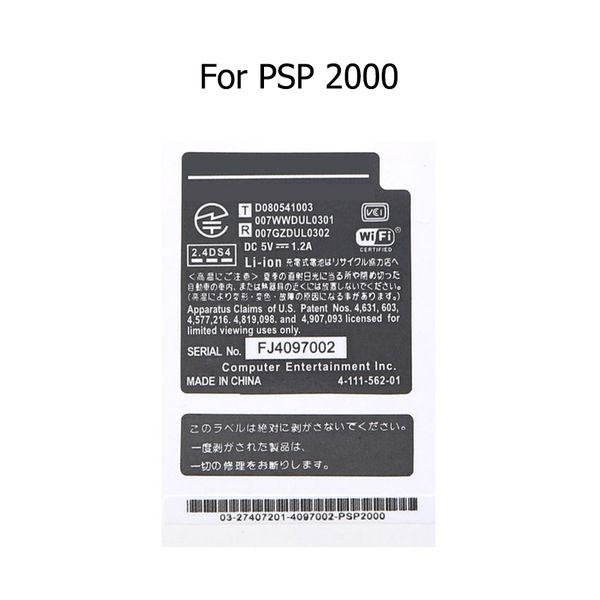Etiqueta de etiqueta de carcasa de Yuxi para PS4 Pro Slim 1000 1100 1200 SELLOS DE COBIERTA DE COBIERTA DE LA CONSOL