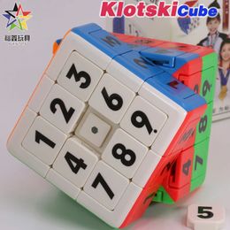 Yuxin Magic Magnetic Number Klotski 3x3x3 2x2x2 Magico Cube Sudoku Logic Puzzle 3x3 2x2 Couleur professionnelle Toys éducatifs jeu 240326