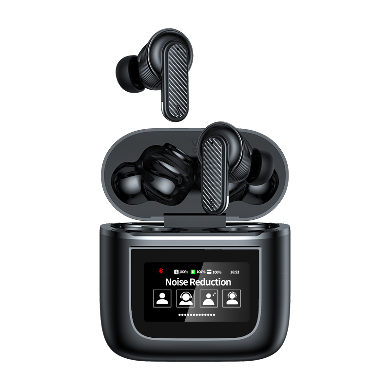 YW05 ECOUTEUR Trådlös Bluetooth -hörlurar Smart pekskärm Eörnängar Buller Avbrytande hörlurar Sportspel HEADSET V8