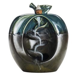 YWBeyond Backflow Encens Burner Céramic Aromatherapy Furnace Lotus Apple Pear Sode