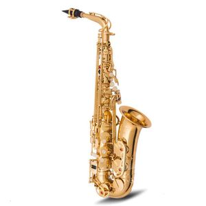 YWPL Adulte Débutant Test de Performance Saxophone Instrument à Vent E Plat Saxophones Alto Eb Top Instrument de Musique Saxe Golden Process Sax Professionnel