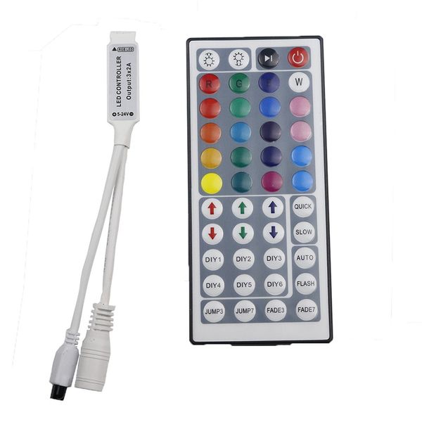 YWXLight 44 Touches Mini Sortie IR Remote RGB Dimmer LED Strip Light Control