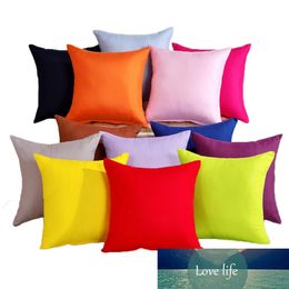 YWZN Candy Color Kussensloop Effen Kleur Sierkussen Geval Candy Kleur Decoratieve Kussensloop Funda de Almohada Kussensloop