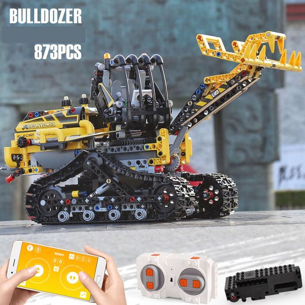 YX Crawler Forklift RC Building Block, DIY APP Control, Programable, Gravity Induction, Developmental Toy, para Birthday Kid' Christmas Gift