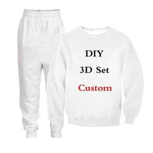 YX GIRL Drop impression 3D bricolage conception personnalisée hommes femmes sweat pantalon costume mode vêtements grossistes 220708