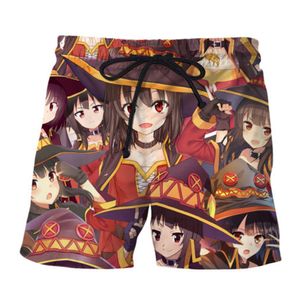 YX Girl Men / Women Anime Shorts Megumin / Asuna3 / Violet-Evergarden / Zero-twee Print 3D Leuke Girl Summer Shorts Drop Shipping
