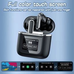 YX27 Draadloze Bluetooth-koptelefoon LED-kleurenaanraakscherm TWS-oordopjes ANC-oproep Ruisonderdrukking Oortelefoon Sport-oordopjes