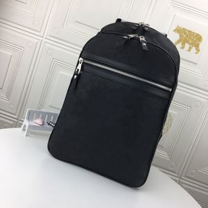 YY mode sac à dos pour hommes en cuir véritable gaufrage noir épaule sac à main sac d'école ordinateur sacs à dos pour femmes bandoulière cartable bagages sacs de voyage M58024