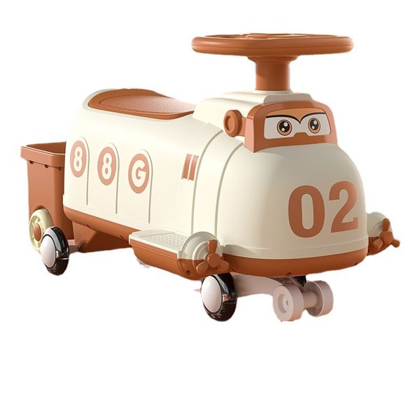 Yy Swing Car Enfants Rolling Bobby Car Anti-Rollover Assis Adultes