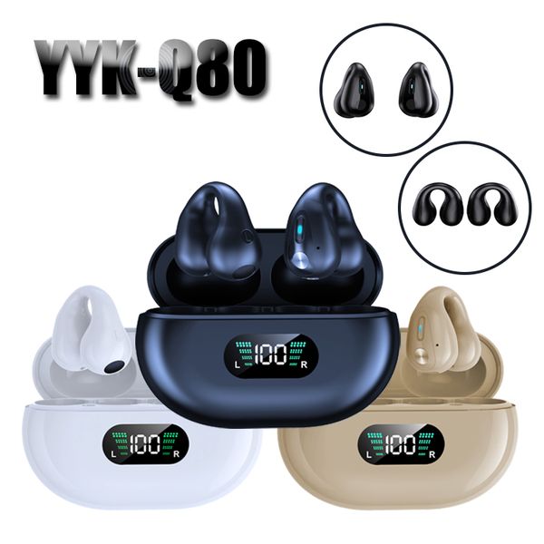 YYK-Q80 Air Conduction Earphones Bluetooth Anti-lost Headphones Wireless BT V5.3 Sports Earbuds Noise Reduction Headsets in Retail Box