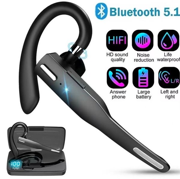 Casque Bluetooth sans fil Bluetooth sans fil Hanging Eore Eore 5.1 Écouteur de bruit de bruit d'appel Handles