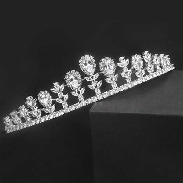 Rétro fleur feuille mariage couronne argent plaqué mariée tête bijou bandeau cerceau diadèmes bijoux mariage cheveux accessoires