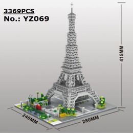YZ Mini blocs Architecture Pise monde Landmark briques de construction Louvre enfants jouets tour Eiffel modèle château pour enfants cadeaux C111243e